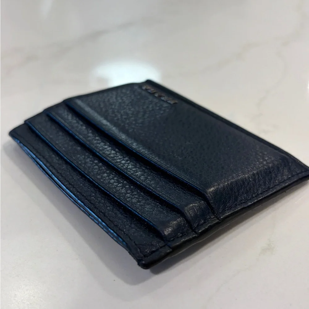 Prada navy leather card holder - Picture 6 of 9